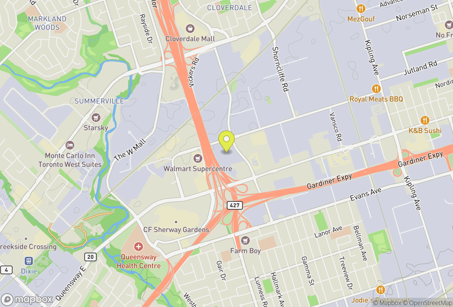 Map of Boulderz - Etobicoke