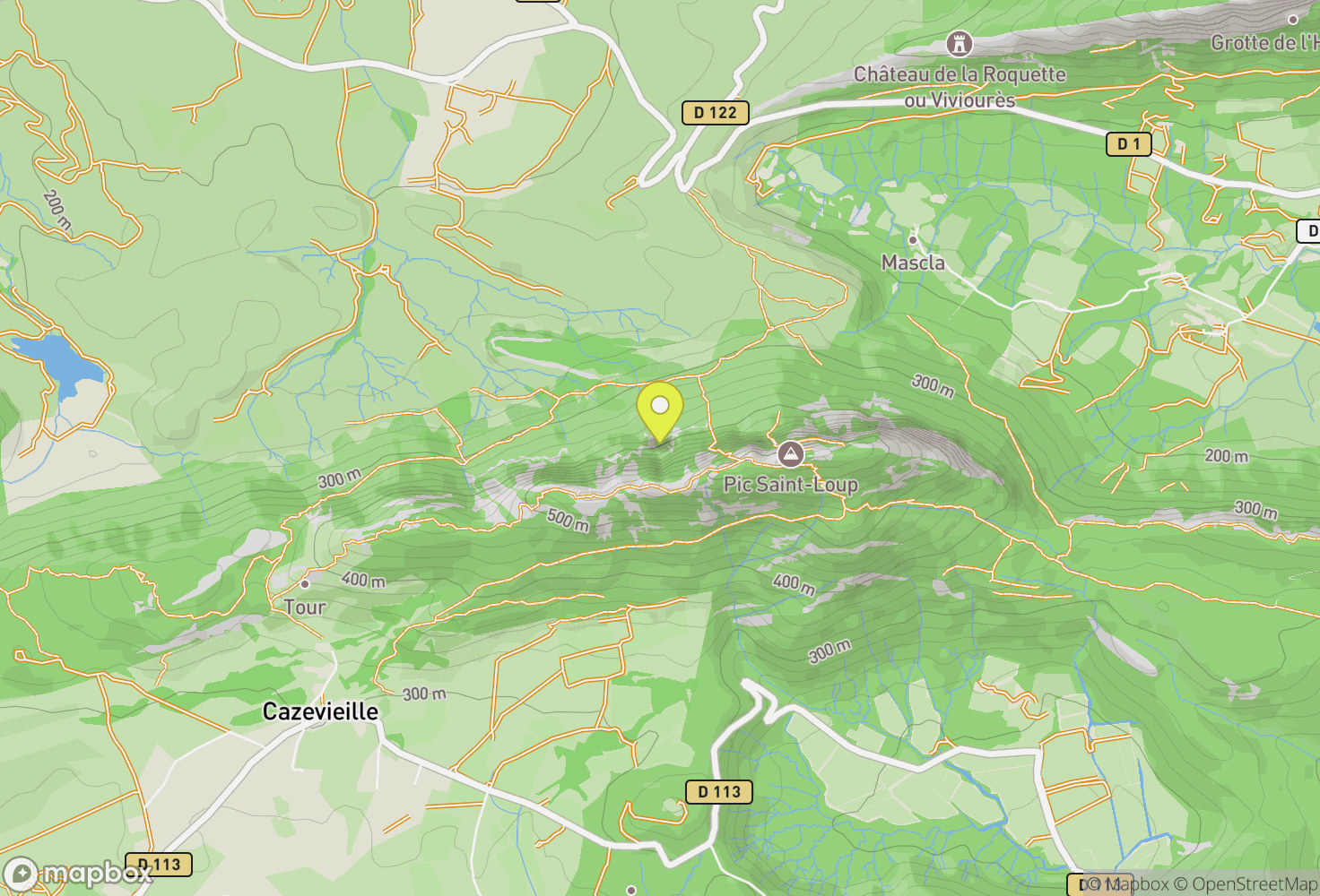 Map of Pic Saint Loup