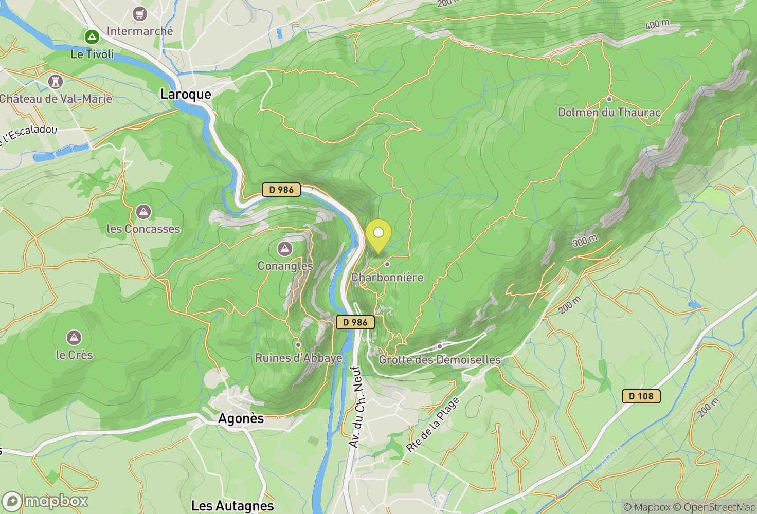 Map of Le Thaurac