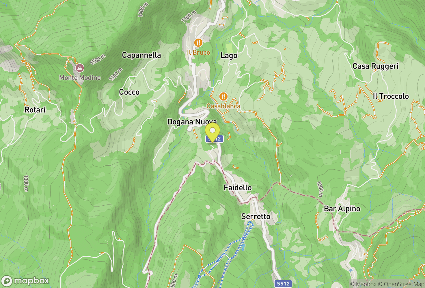 Map of Faidello, Italien