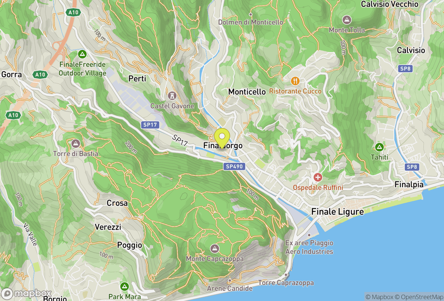 Map of Finale Ligure, Provincia di Savona