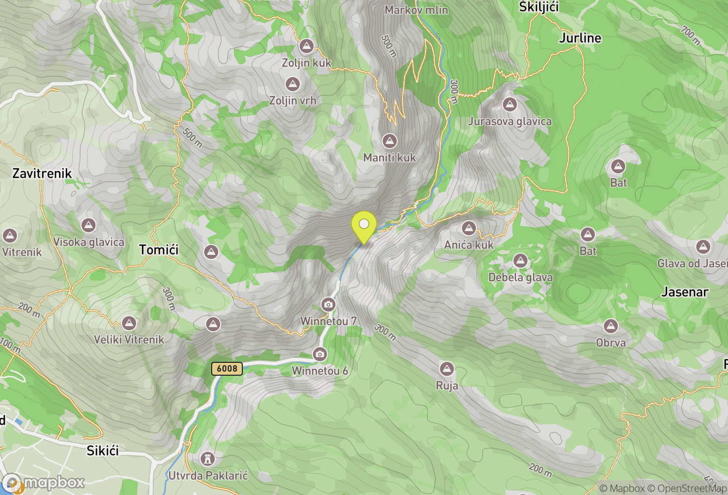 Map of Paklenica