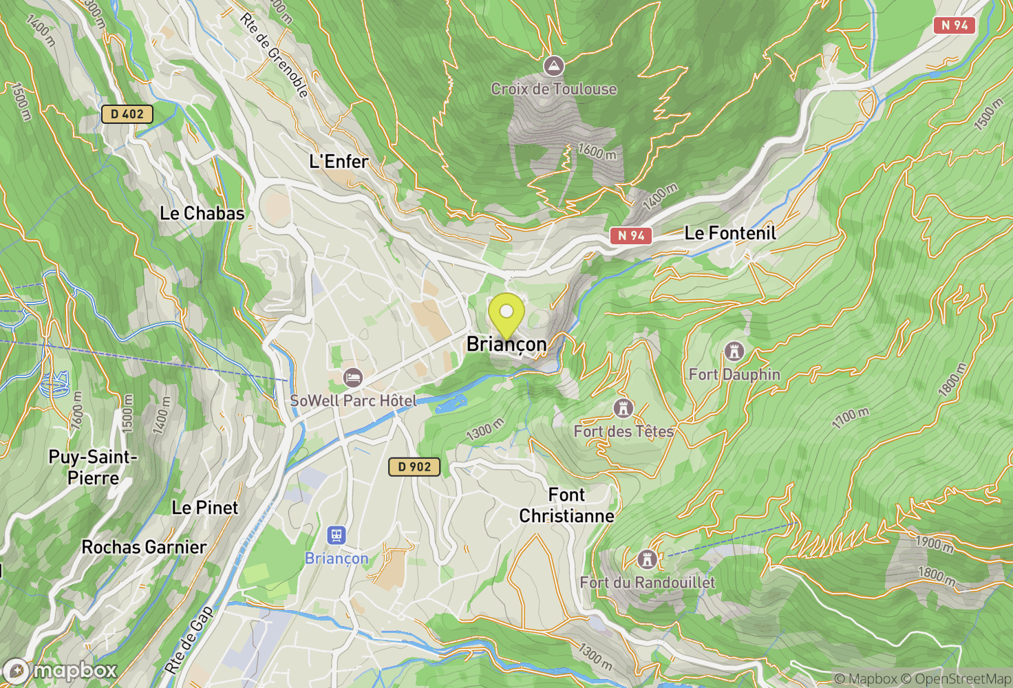 Map of Briançon
