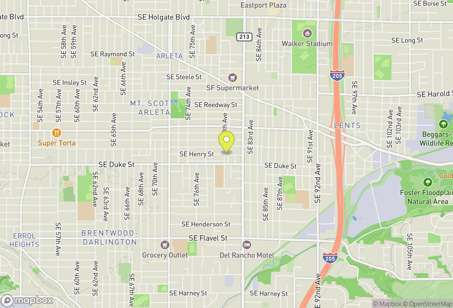 Map of Portland, United States