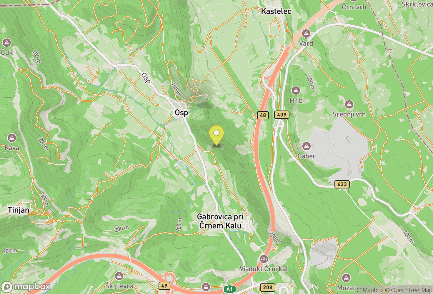 Map of Mišja Peč