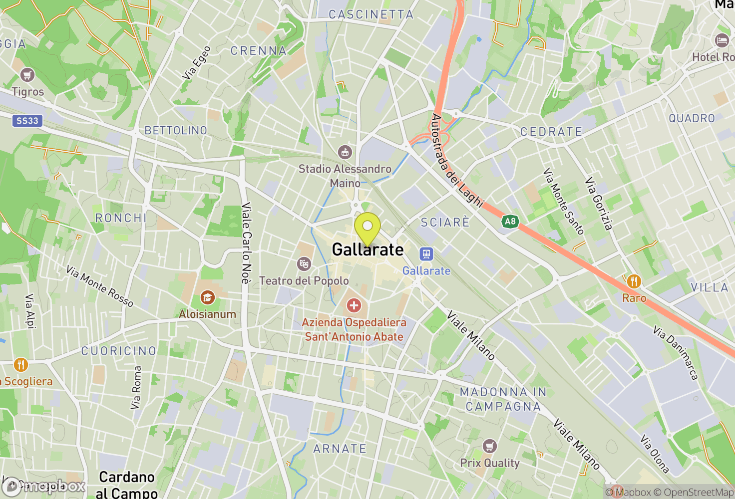 Map of Gallarate, Varese