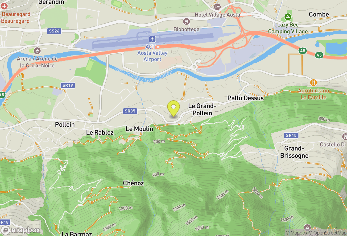 Map of Val d'Aosta