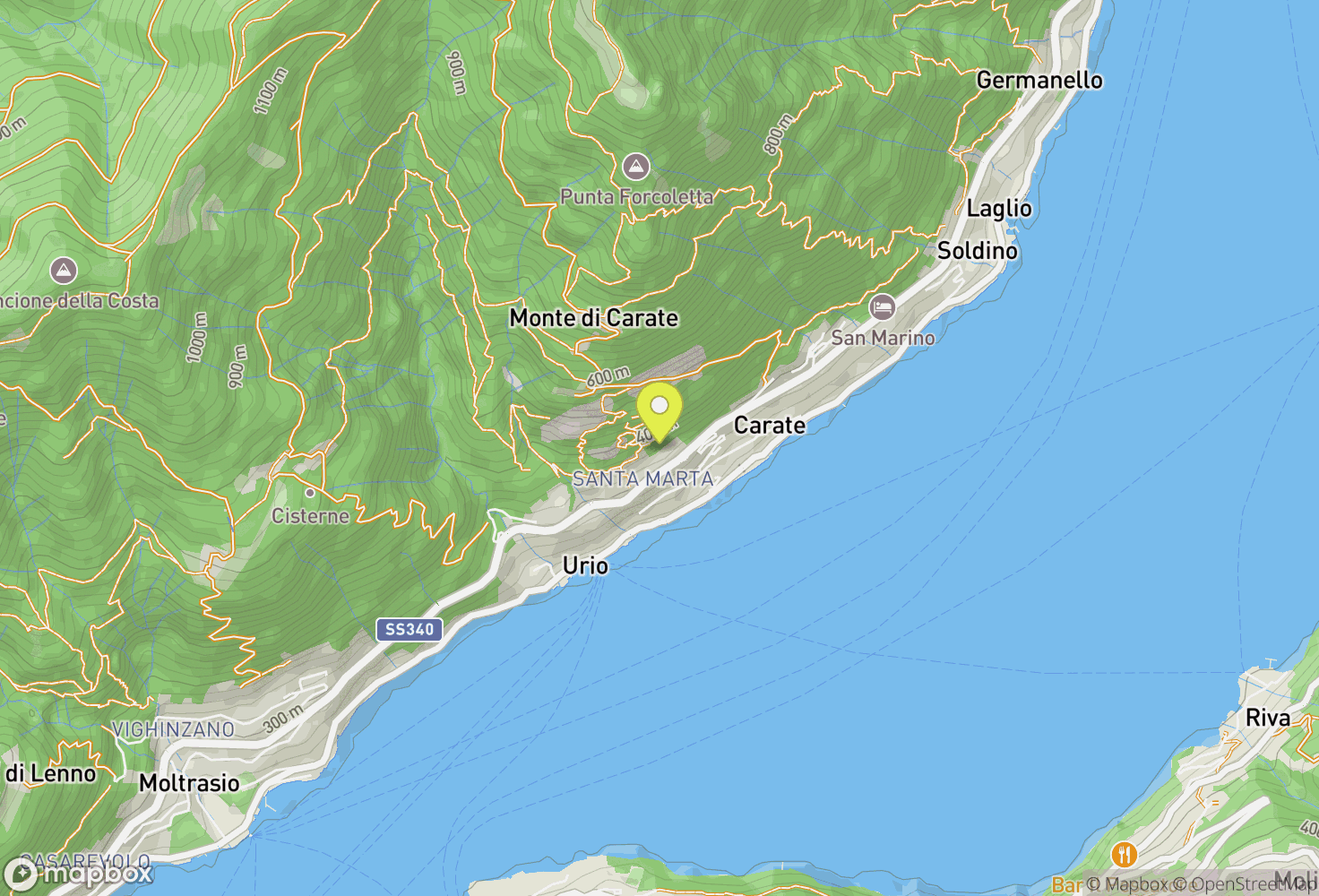 Map of Carate Urio