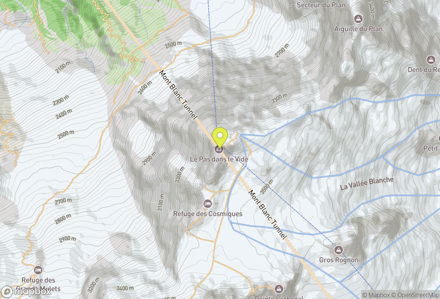 Map of Aiguille du Midi