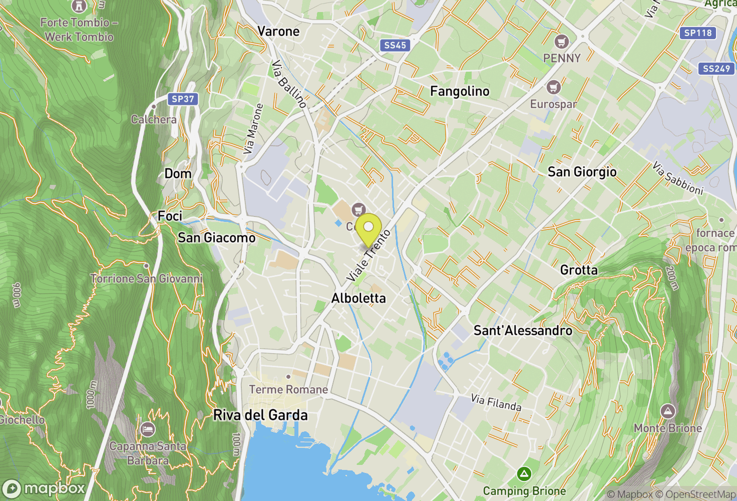Map of Riva del Garda, Italy
