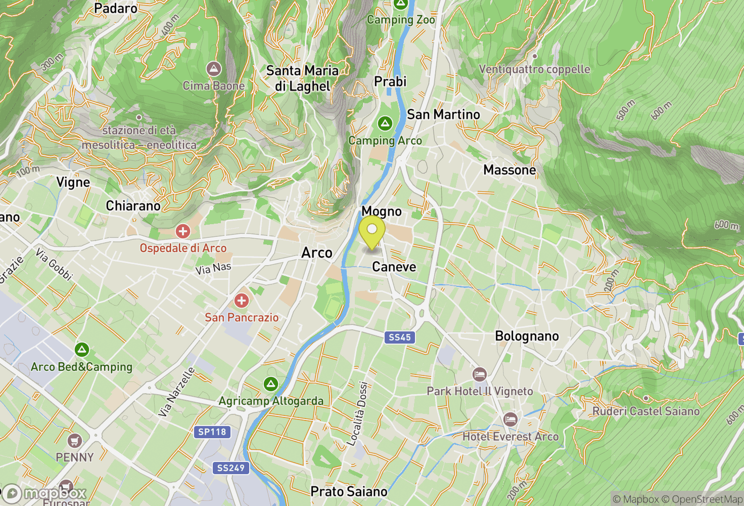 Map of Arco, Italy