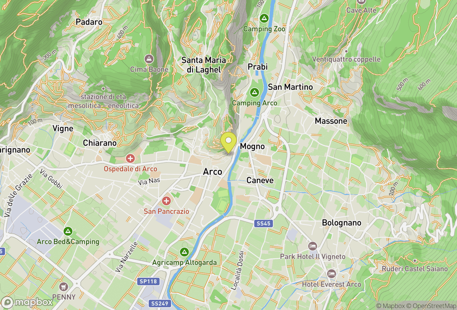 Map of Arco, Italien