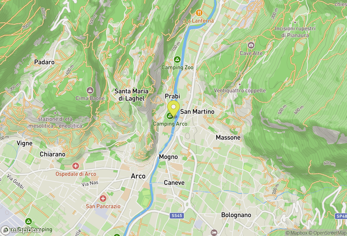 Map of Arco, Italy