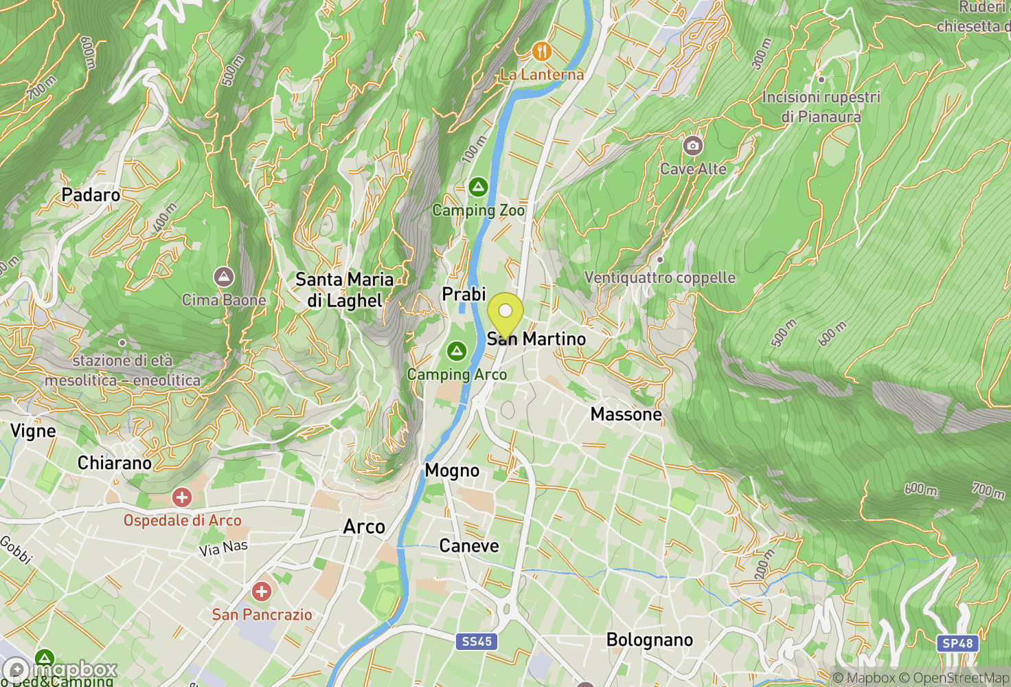 Map of Arco, Italy