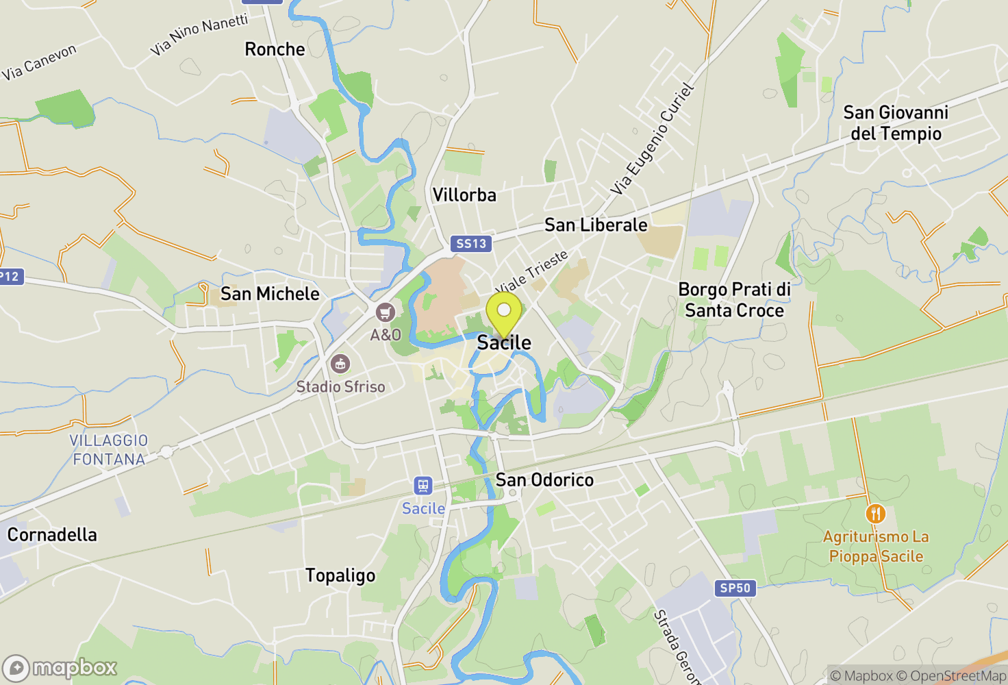 Map of Sacile