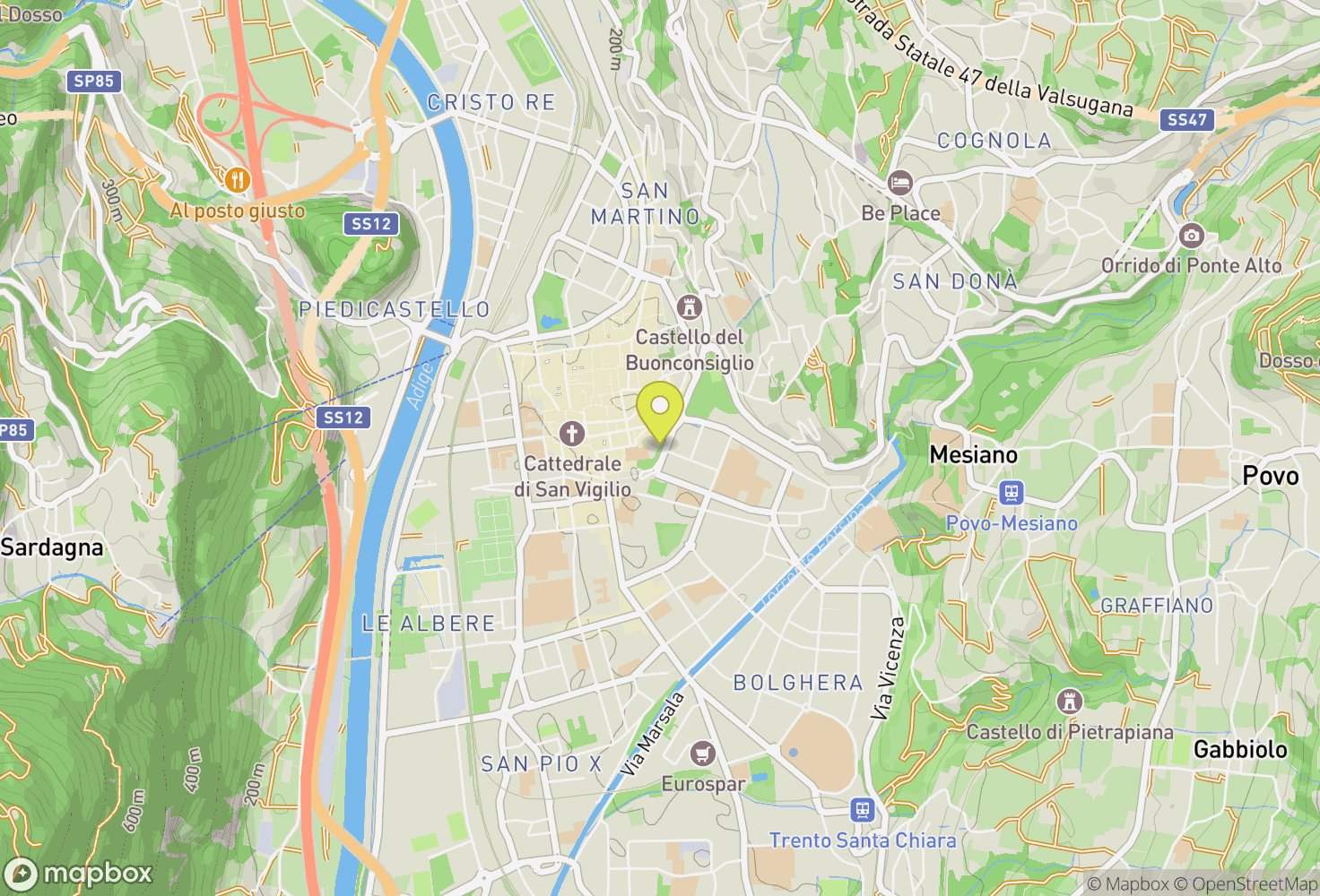 Map of Trento