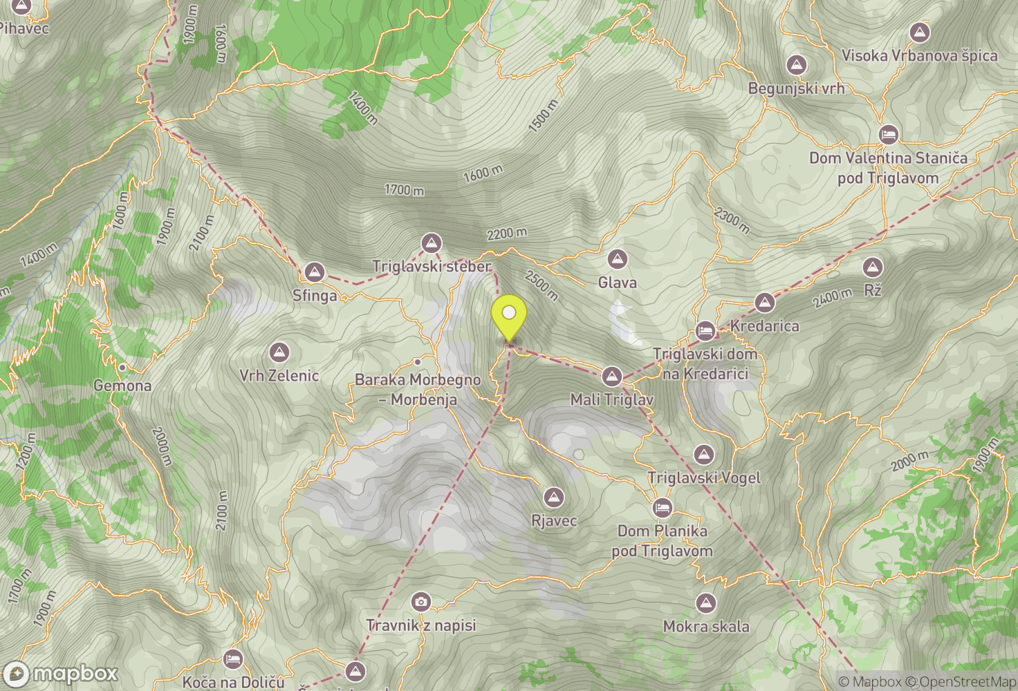 Map of Triglav