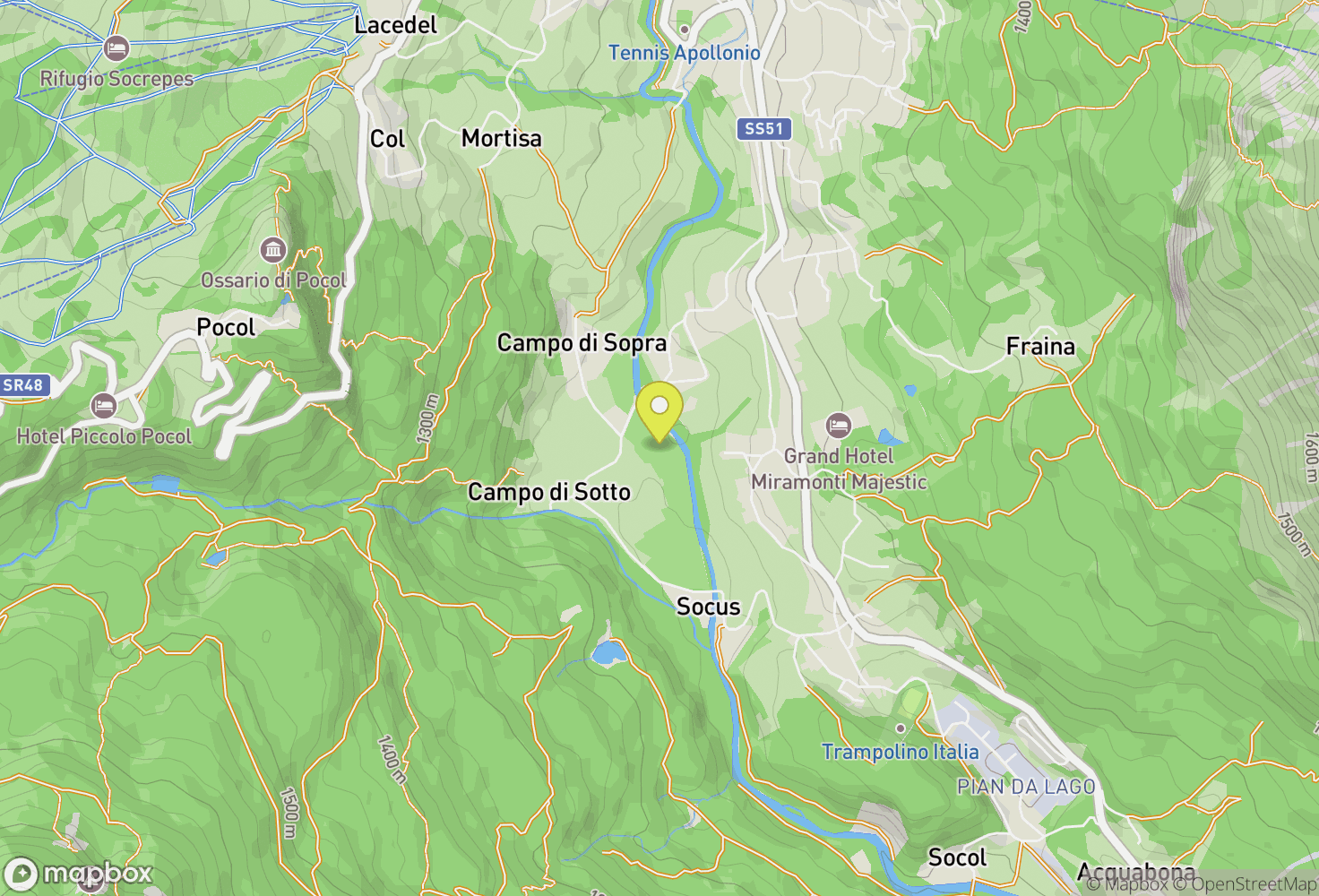 Map of Cortina d'Ampezzo, Italie