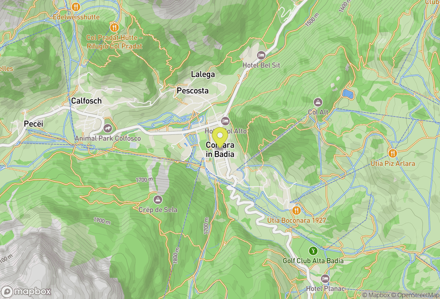 Map of Corvara in Badia - Corvara