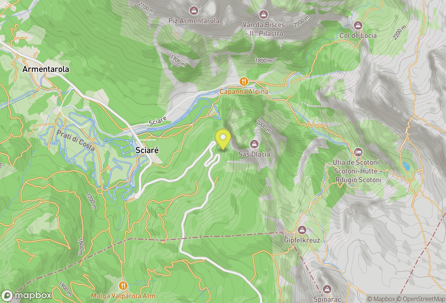 Map of Sass Dlacia