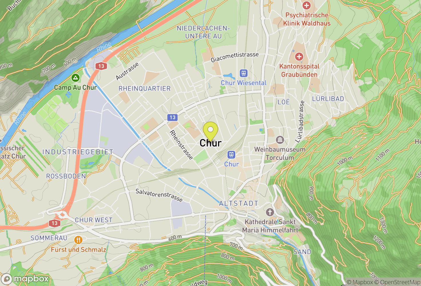 Map of Chur