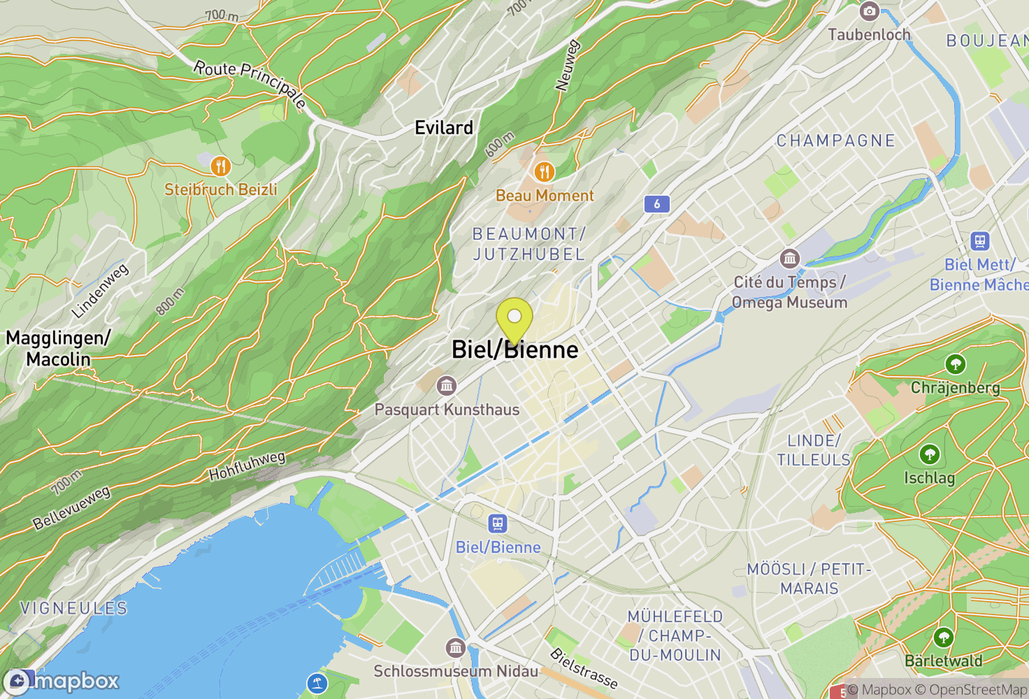 Map of Biel/Bienne