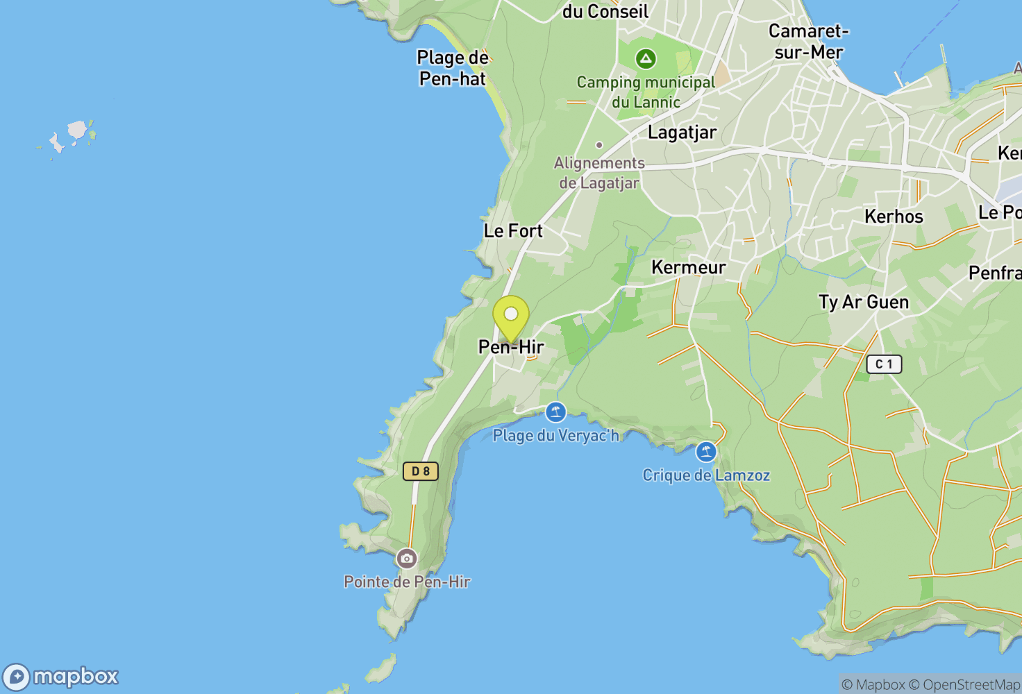 Map of Pen-Hir