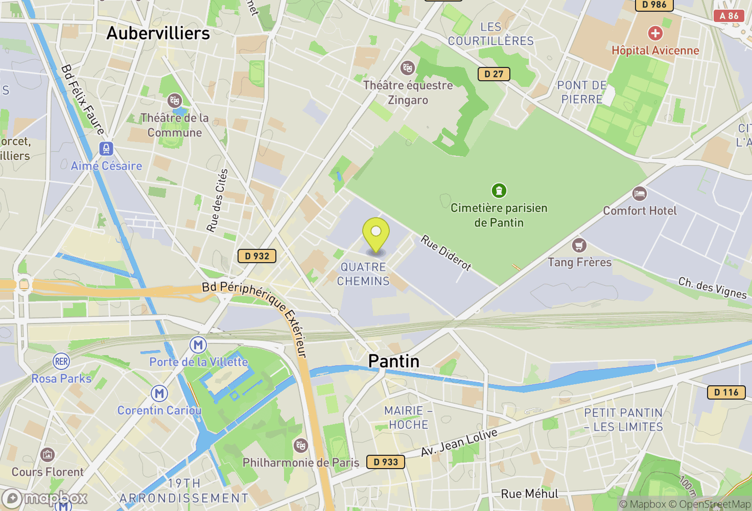 Map of Arkose Pantin
