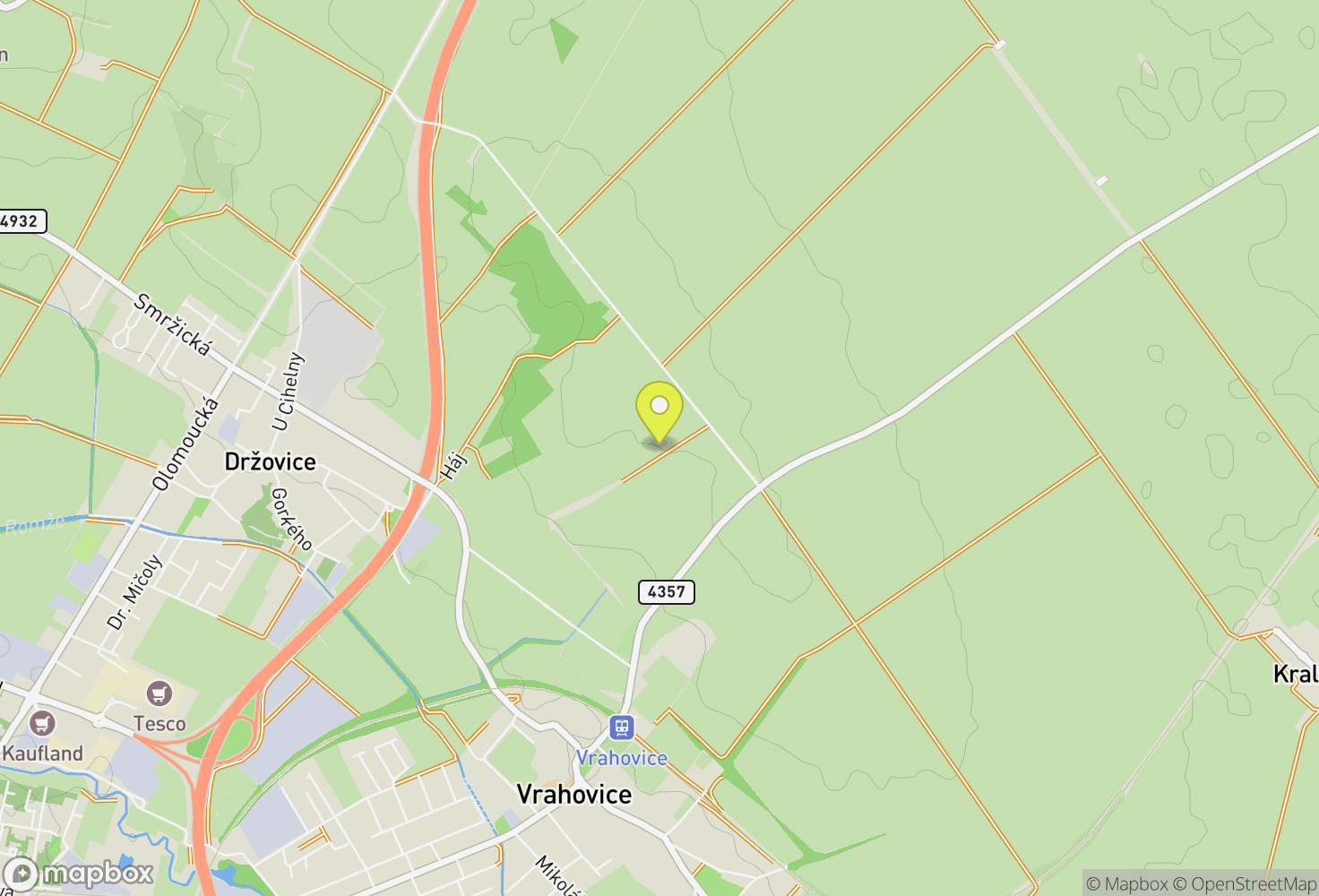 Map of Olomouc