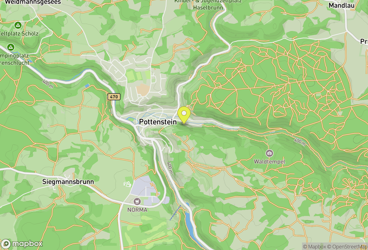 Map of Pottensteiner Wand