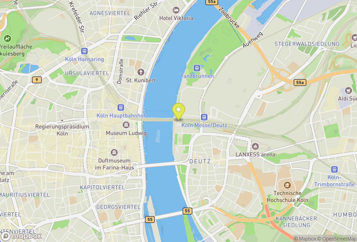 Map of Hohenzollernbrücke