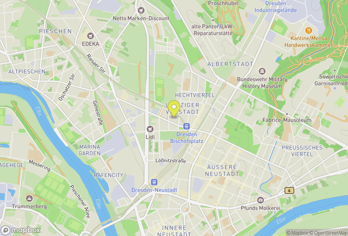 Map of Dresden, Deutschland