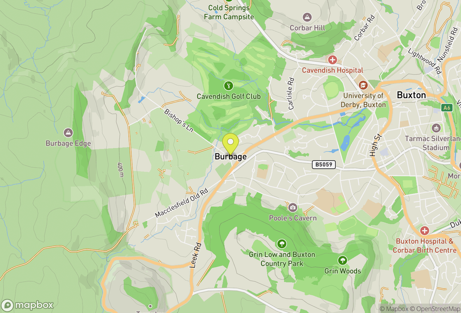 Map of Burbage