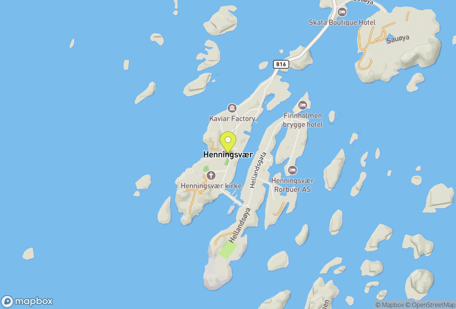 Map of Henningsvær