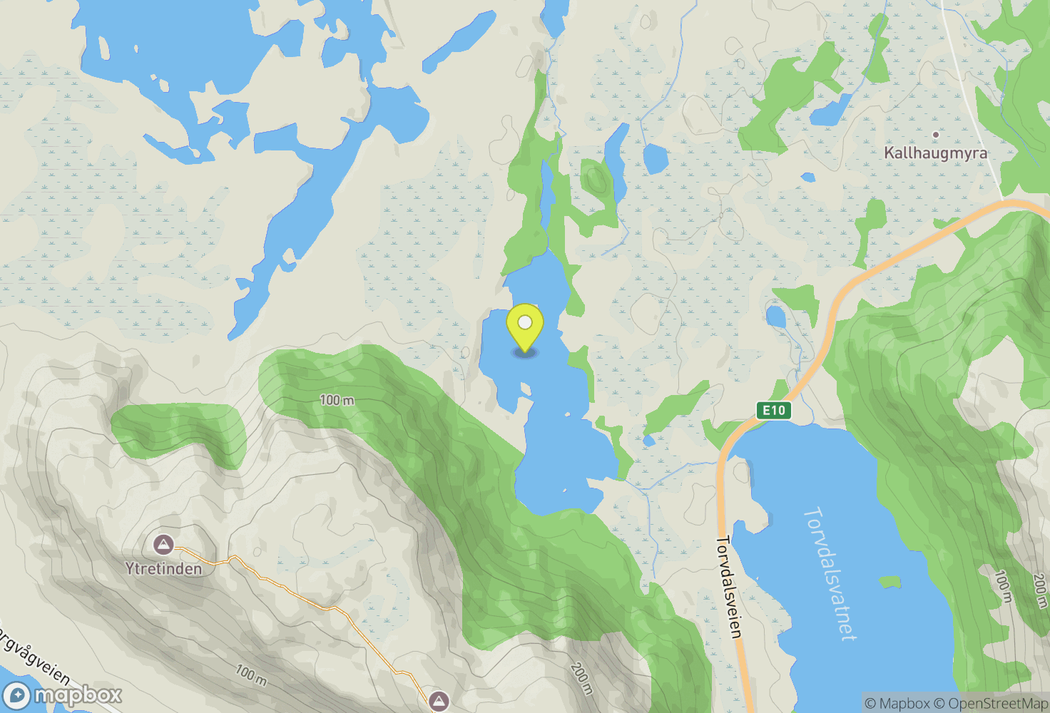 Map of Vestvågøy, Norveška